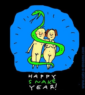 Новогодние открытки - 2013 к году Змеи - скачать бесплатно  