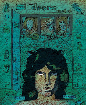 Постер Джим Моррисон и группа The Doors  