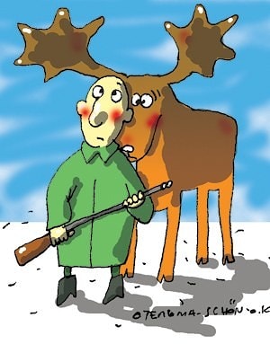 Карикатуры и иллюстрации на тему охоты и рыбалки   