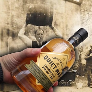 THE QUIET MAN oak cask matured superioir irish whiskey blend,   